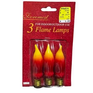 pack of three Holiday Time C7 replacement flame light bulbs